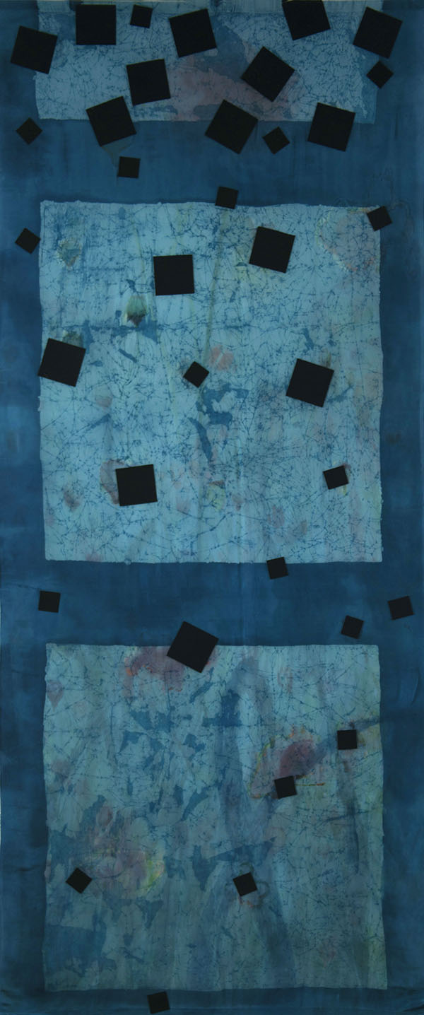 Square solutions, work no. 3, silk, felt, 260 x 110, 2018